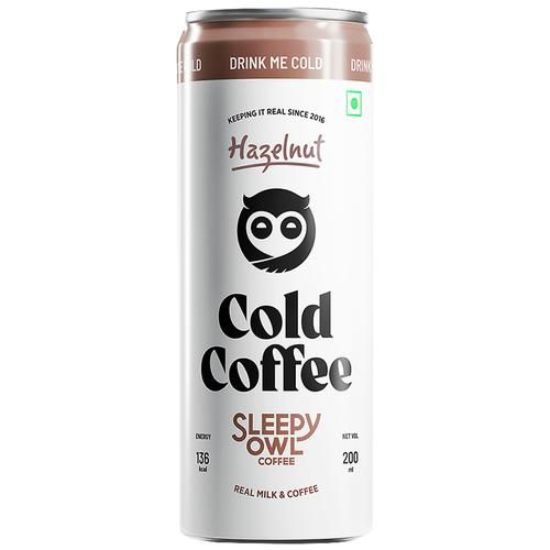Sleepy Owl Cold Coffee - Hazelnut, 200 ml Can-1.webp